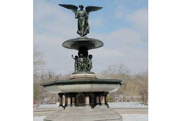 青铜人物喷泉雕塑